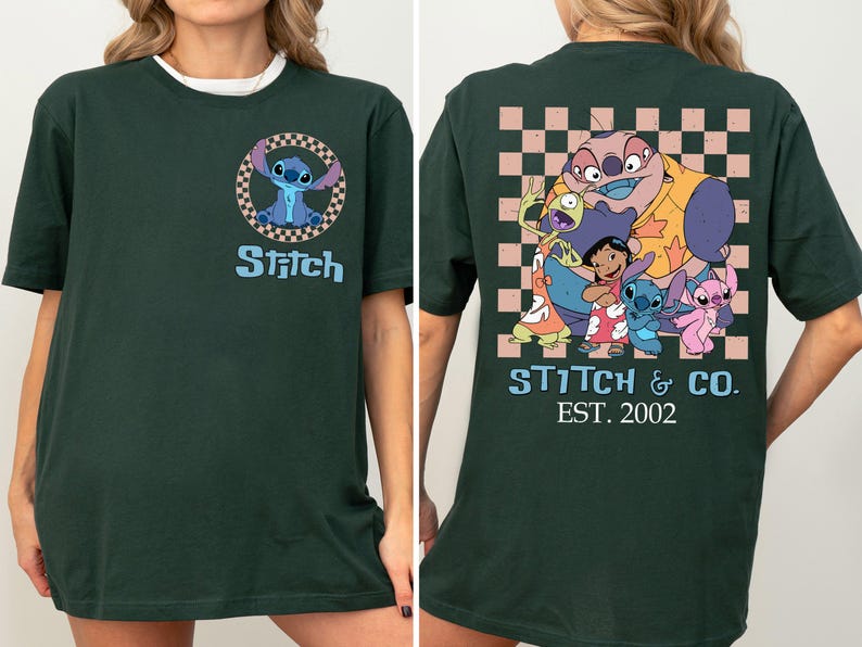 Camiseta de Stitch Angel Lilo Family Vacation, camiseta de la película de Disneyland imagen 5
