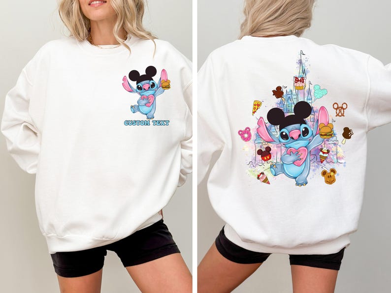 Camiseta de Disney Stitch, camiseta de Lilo & Stitch con temática de snacks de Disneyland, camisetas de Stitch para niños pequeños, sudadera para vacaciones familiares en Disneyworld. imagen 3