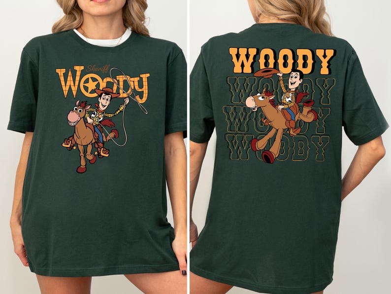 Sheriff Woody Bullseye Sweatshirt, Toy Story Western Pixar Shirt Bild 5