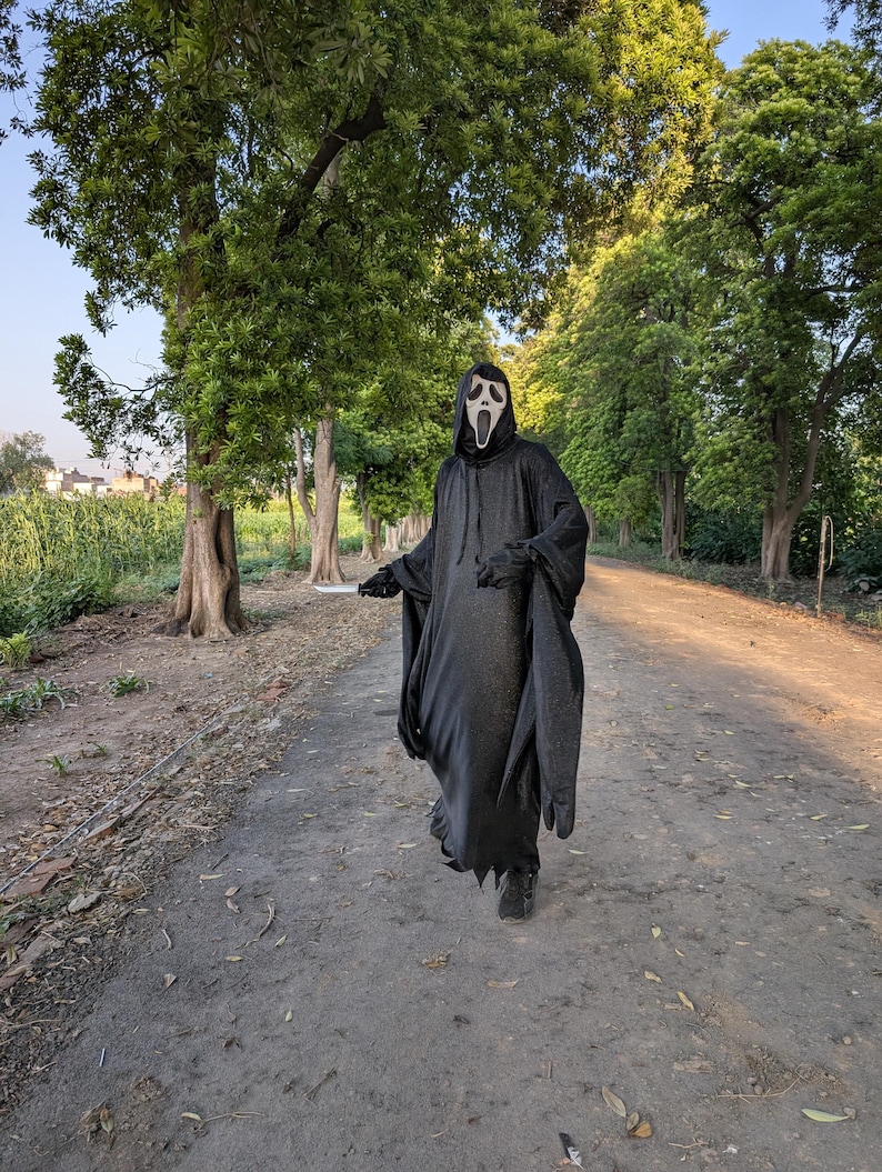 Sparkle Horror Robe Costume, Scary Ghost Mask, Halloween Outfit - Etsy ...