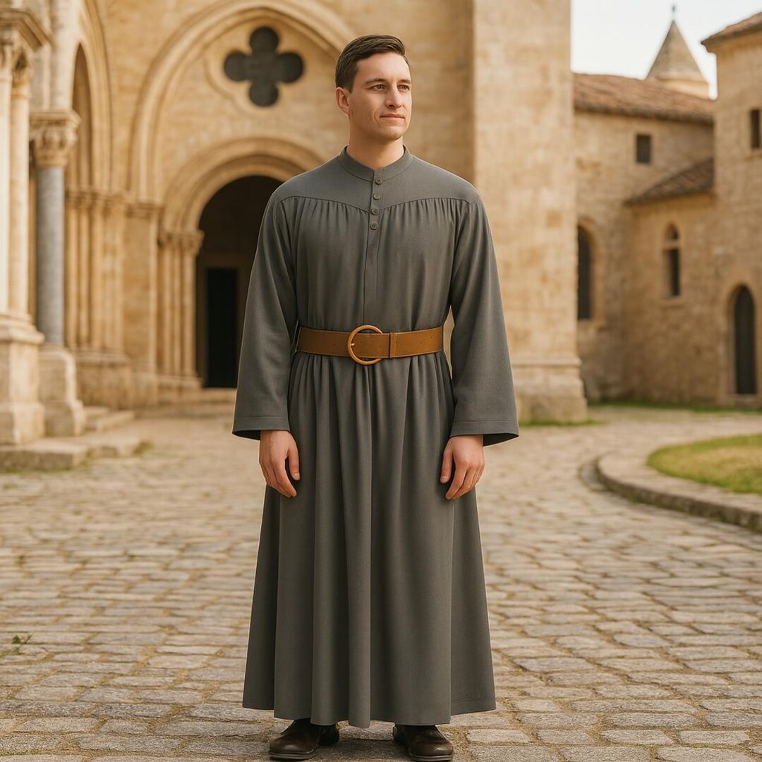 Medieval Cotton Monk Robe, Renaissance Cosplay Costume - Etsy