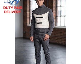 Death Watch Mandalorian Inspired Flight Suit Costume | Dark Warrior Armor Cosplay | Halloween Costume Outfit