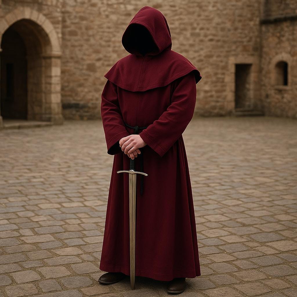 Cotton Medieval Monk Robe With Hood, Renaissance Friar Costume - Etsy