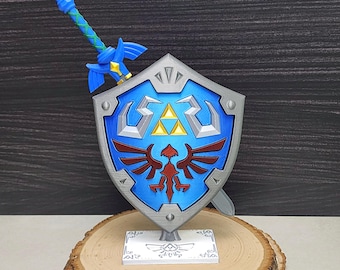 8 "Zelda Hylian Shield mit Schreibtisch/Regalständer