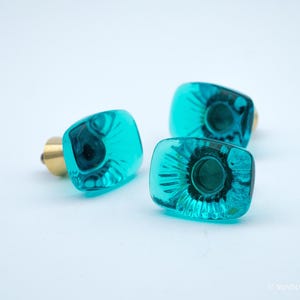 Vintage Swedish Glass Cabinet Knobs | 1960s Miller Glassworks | Perfect for Dressers, Wardrobes & Cupboards