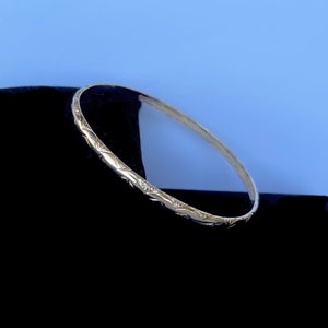 Petit Wide 14K Solid Gold Sweetheart Bangle Chisseko Special African Chic image 4