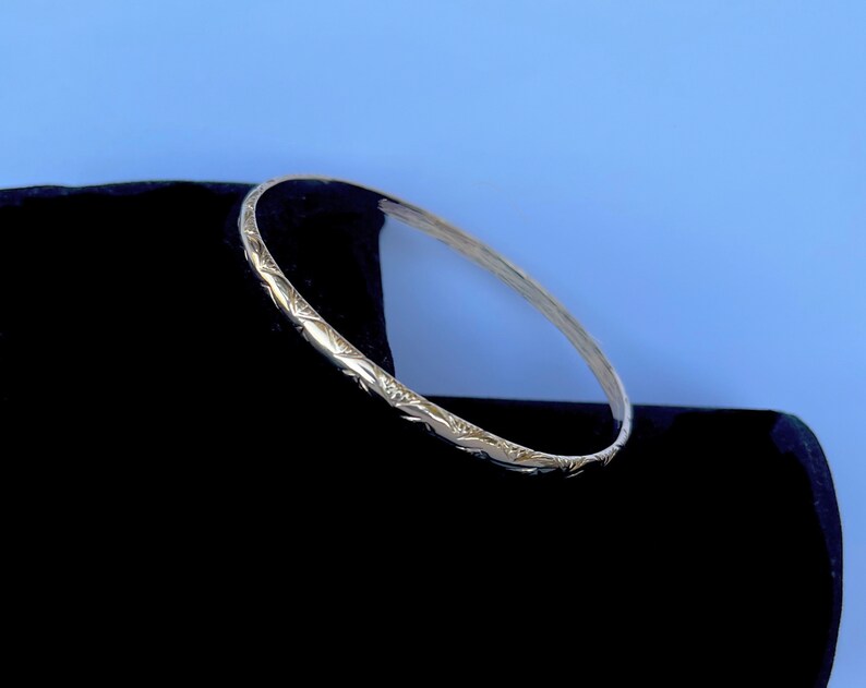 Petit Wide 14K Solid Gold Sweetheart Bangle Chisseko Special African Chic image 4
