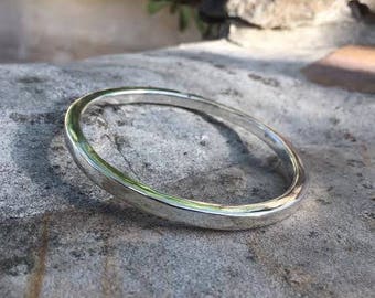 Plain Bangle Xtra-Heavy Plus Size Sterling Silver No. 18 Heirloom unisex