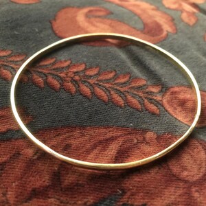 14 K Solid Gold Classic Bangle Stacking Bracelet Plain Bracelet Chisseko Africa Ethnic Plain