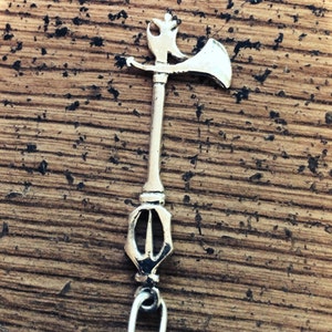 Sleeping Lion Sterling Silver Key Blade Kingdom Hearts Cosplay Oblivion Ultima Video games Sora Oath Keeper Silver Jewelry image 1