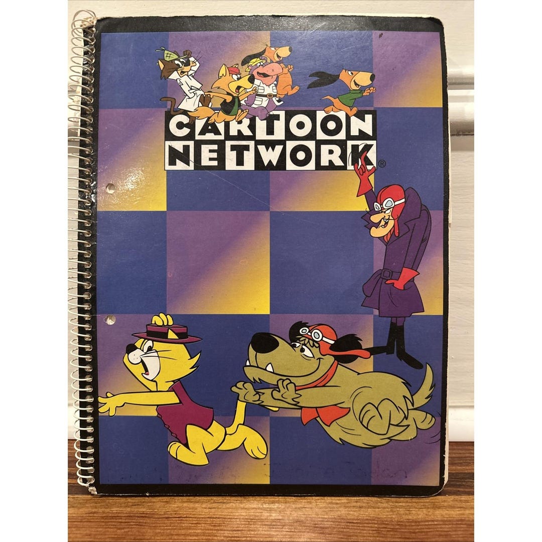 Cartoon Network Vintage 1995 Spiral Notebook Hanna Barbera Used Rare ...