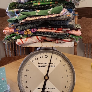 Fabric Scraps Remnants 1 pound.