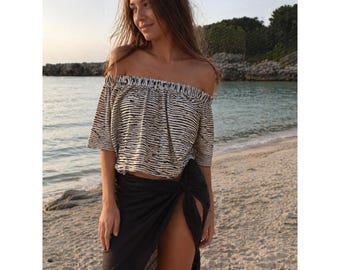 Periphery Off The Shoulder Striped Top