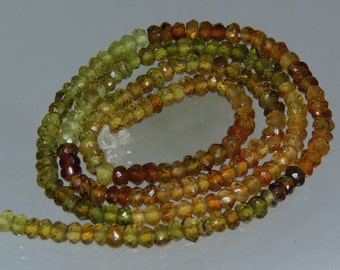 15 Inches Natural Petro Tourmaline Rondelles 4.5mm to 5mm Rare Beads Faceted Gemstone Beads Genuine Tourmaline Rondelle Beads No810