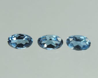 Aguamarina azul de Santa María talla ovalada facetada, Namibia, 0,55 cts, VS-VVS, n.° 34