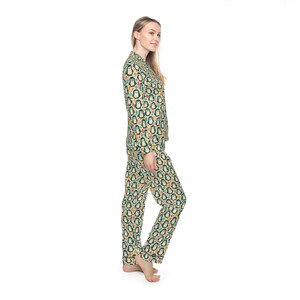 Cozy Satin Pajama Set - Perfect for Sleepovers, Cozy Nights, Birthdays, or Holiday Gifting, Stylish AOP Sleepwear