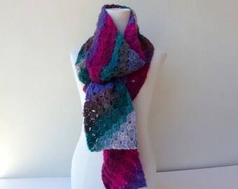 Colorful Winter Scarf Crochet scarf Womens Scarf