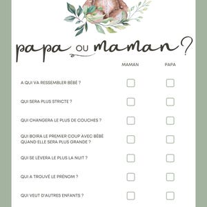 Mom or Dad Baby Shower Game
