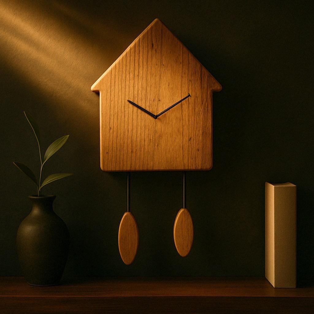 Waxenstein Wanduhr Eiche Mit Pendel Wanduhr Pendel KD89 Holzpendel