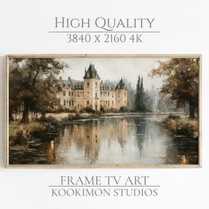 Samsung Frame TV Art: French Chateau Landscape (Digital Download) #TV25