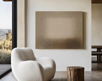 Japandi Wall Art: Minimalist Abstract Neutral Artwork, Earth Tone Modern Printable Art - Ground Haze
