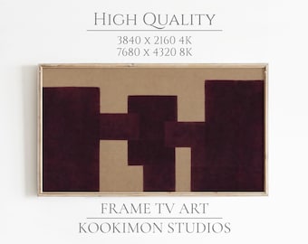 Samsung Frame TV Art: minimalistisch abstract kunstwerk, modern Japandi-decor #TV335