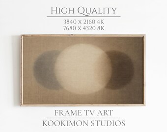 Arte para TV con marco: Arte abstracto minimalista neutro para Samsung Frame TV 4K, arte de pared moderno