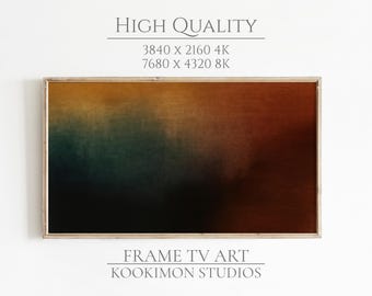 Japandi Frame TV-konst: Modern abstrakt bläcktvätt, 4K 8K (digital nedladdning) #TV71