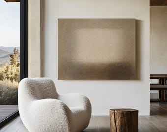 Japandi Wall Art: Minimalist Abstract Neutral Artwork, Earth Tone Modern Printable Art - Ground Haze