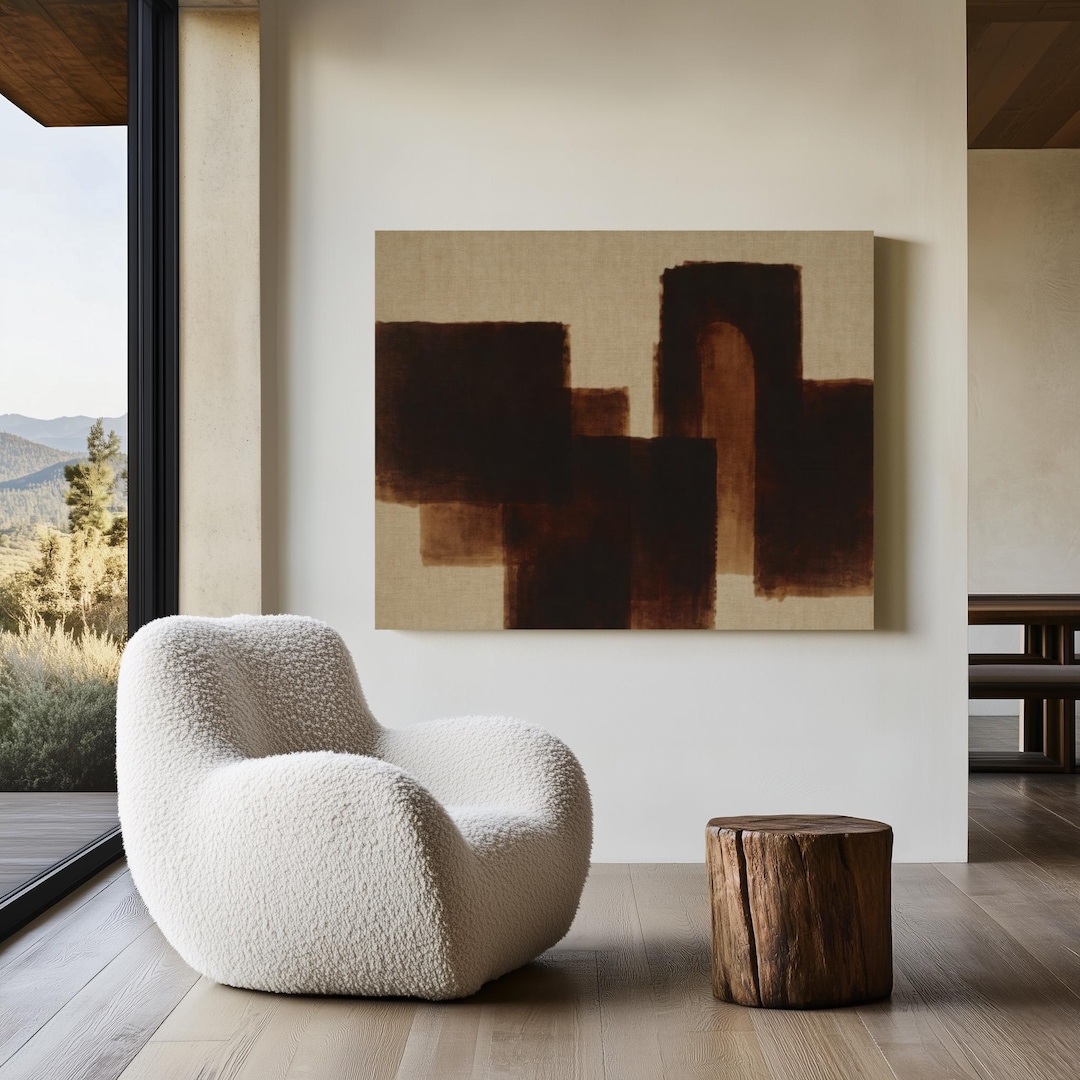 Wabi Sabi Wall Art: Neutral Minimalist Abstract Artwork, Japandi Earth ...