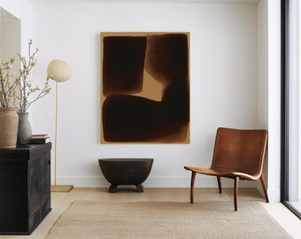 Wabi Sabi Abstract Art Print, Earthy Japandi Decor (Digital Download)