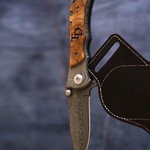 Custom Folding Pocket Knife - Engraved Gift for Men - Birthday, Wedding, Groomsmen, Anniversary, Personalized Gift for Husband, Dad