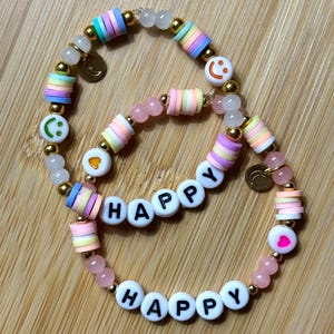 Friendship Bracelets. Be Happy. Festival Bracelet. Handmade Bracelet. Party Favor. Birthday Gift. Personalized Jewelry. Shine Bright.