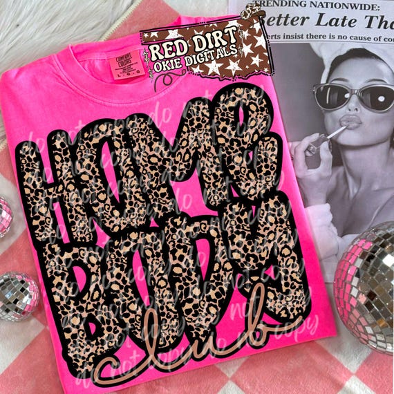 Homebody Club PNG | Trendy Cheetah | Edgy Humor | Sassy (Digital Download)