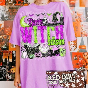 PNG de bruja básica / Brujas de moda / Fantasmas / Temporada de calabazas / Espeluznante / Salem / Halloween retro (Descarga digital)