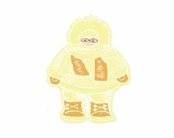 Extreme Winter Grandma PNG Avatar - Blizzard Survivor Art (Digitaler Download)
