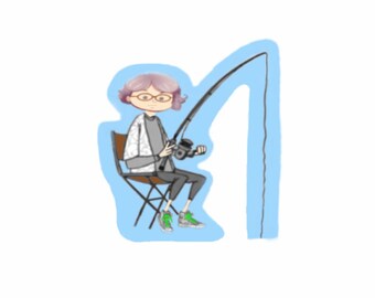 Angeln Oma PNGtuber Benutzerbild - VeadoTube Mini Bereit - 2 PNG-Ausdrücke