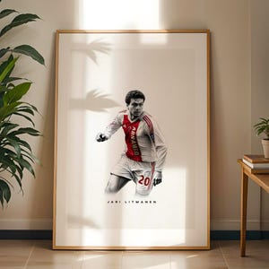 Jari Litmanen | Present for Fans | Football legend poster | Soccer poster | Iconic player | Ajax