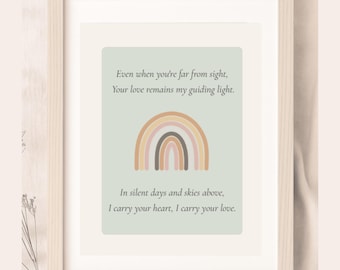 Rainbow Baby gedenkmal Druck: Regenbogen-Gedicht (Digitaler Download, A4- und 8x10-Größen)