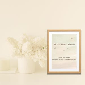 Personalized Memorial Print: Loss Remembrance Gift (Digital Download)