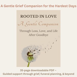 Gentle Grief Workbook: Printable Self-Care Journal & Funeral Planning (PDF Download)