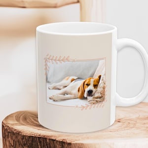 Beagle Bestie Mug - Cute Beagle Coffee Cup for Dog Lovers, Trendy Beagle Gift Idea, Beagle Owner Present, Cozy Dog Mom Mug, Beagle Lover Cup