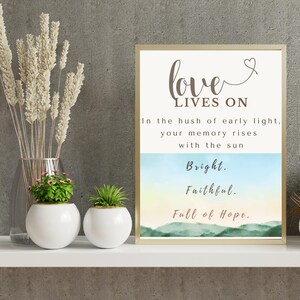 Funeral Memorial Sign: Nature-Inspired Keepsake, Editable Template (Digital Download)