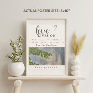 Love Lives On Memorial Print: Grief Sympathy Gift, Nature Inspired
