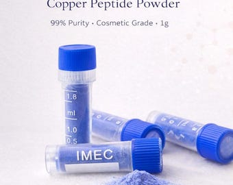 AHK-Cu Copper Peptide Powder: Cosmetic Grade, 99% Purity, Skin + Scalp Support