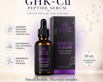 Lightweight Copper Peptide Serum: Hydrating Skin Support, Barrier Care, Glow