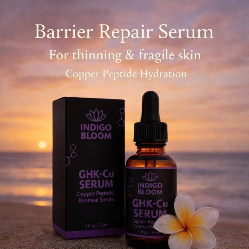 Copper Peptide Face Serum | GHK-Cu Anti-Aging, Collagen Renewal Hydrating Lightweight image 1