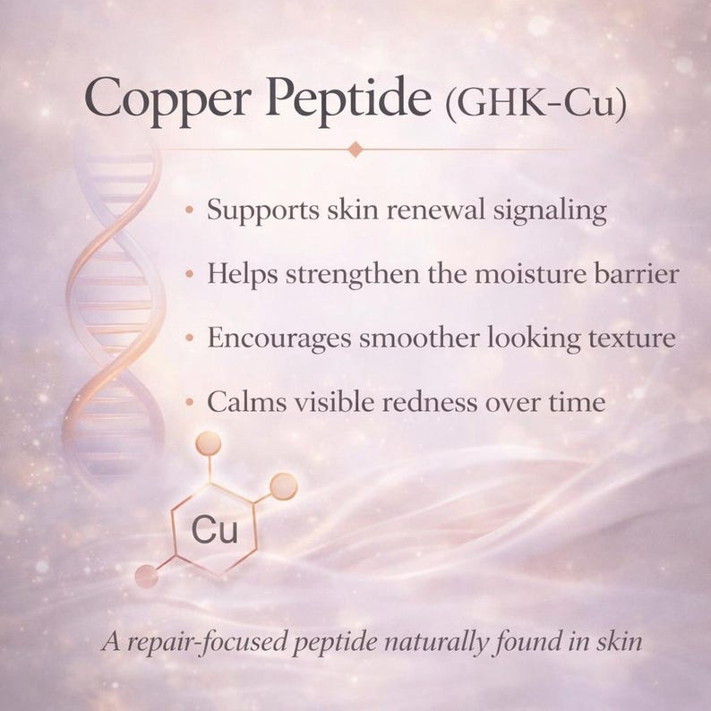 Copper Peptide Face Serum | GHK-Cu Anti-Aging, Collagen Renewal Hydrating Lightweight image 5