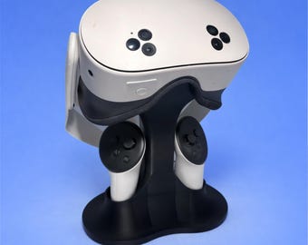 Meta Quest 3 Stand & Lens Protector | 3D Printed VR Headset Holder
