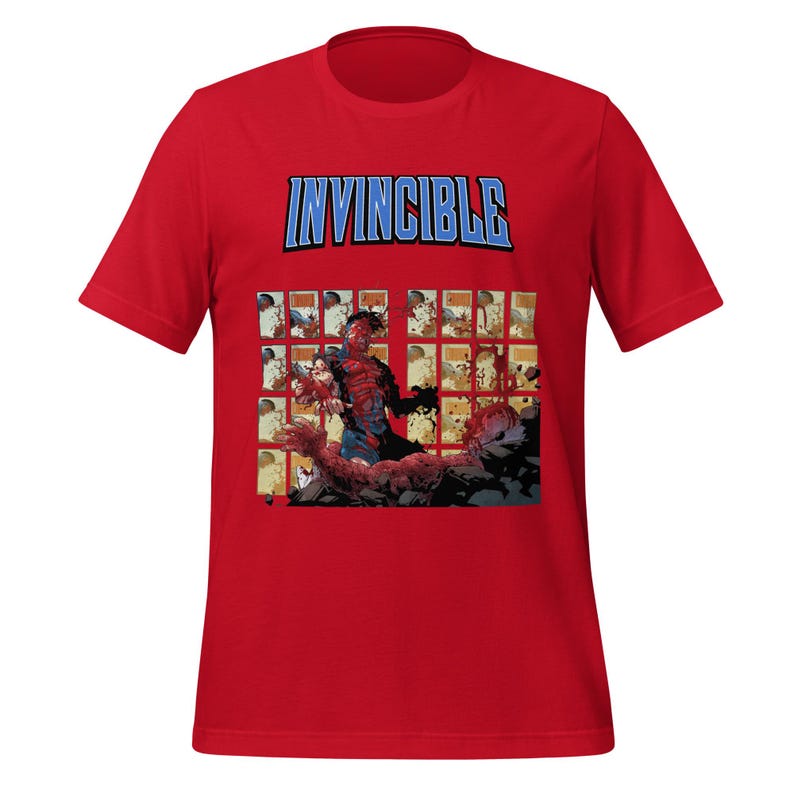 Invincible Vs Conquest Headbutt Comic Scene Bella + Canvas Classic T ...